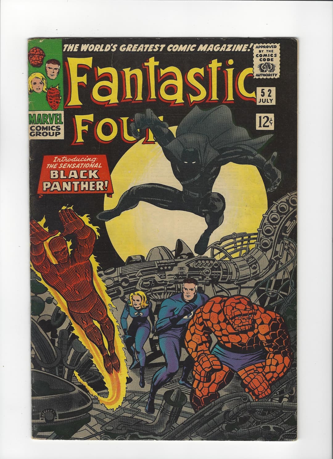 Fantastic Four 52 F/VF Kirby Lee Sinnott 1st Black Panther