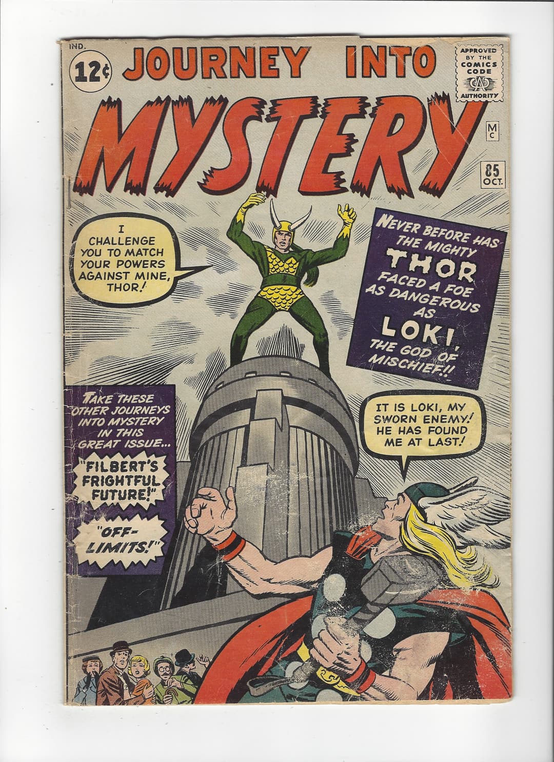 Journey Into Mystery 85 G Lee Lieber Kirby 1st Loki & other Asgardians