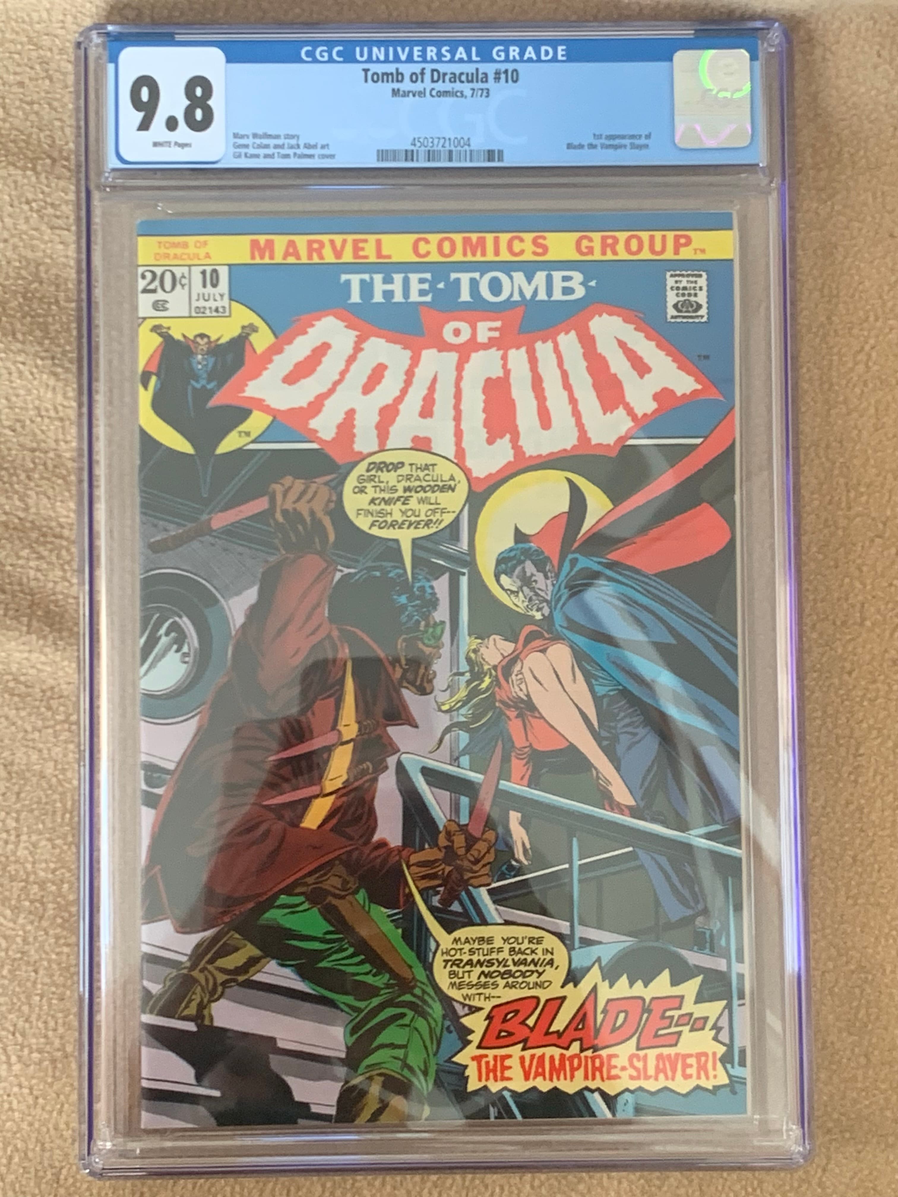 Tomb of Dracula 10 CGC 9.8 Wolfman Colan 1st Blade