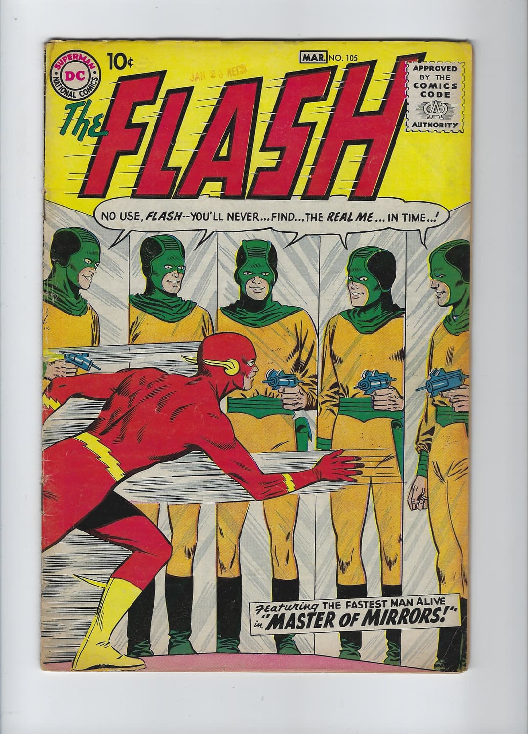Flash 105 (1958) VG Broome Infantino 1st Mirror Master 1st regular Silver Age Issue