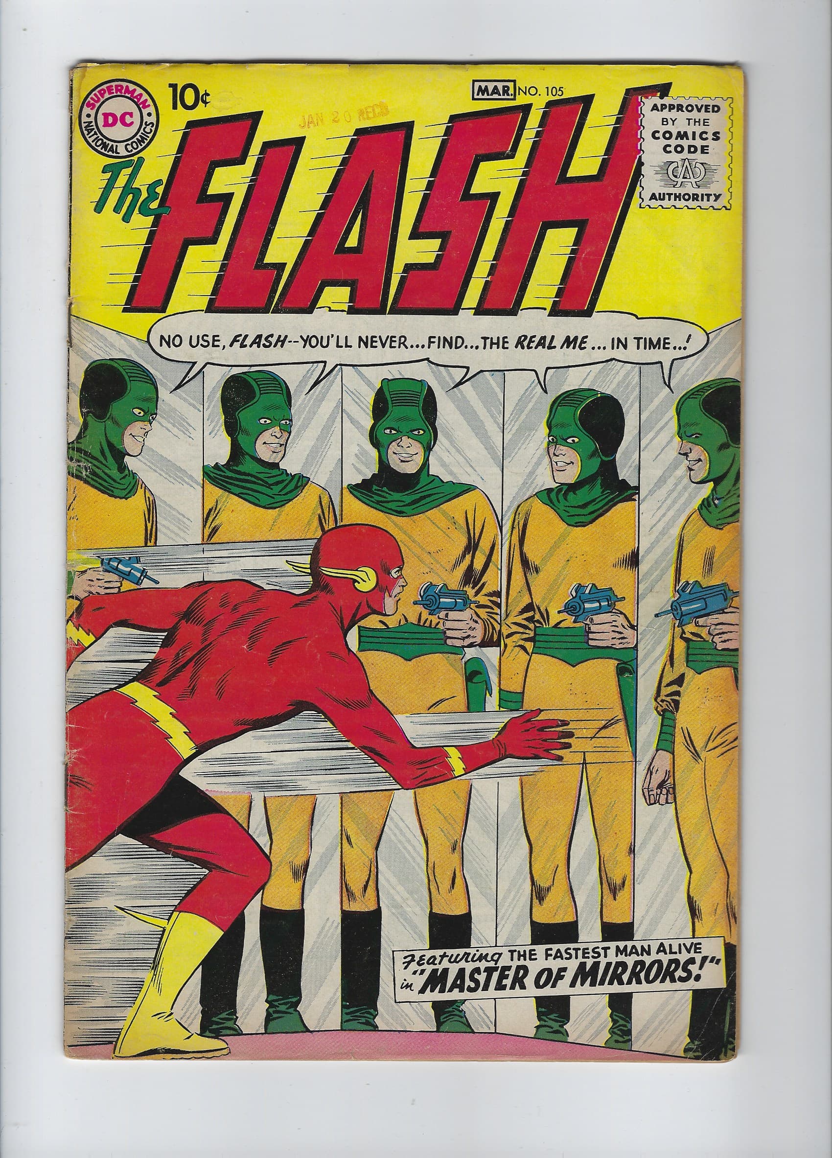 Flash 105 (1958) VG Broome Infantino 1st Mirror Master 1st regular Silver Age Issue